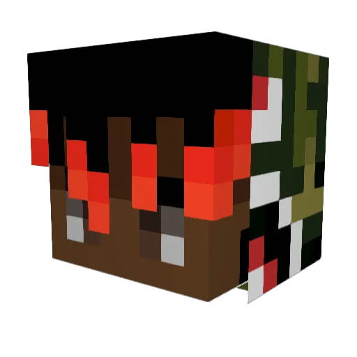 Wescik Minecraft avatar head, 3D render