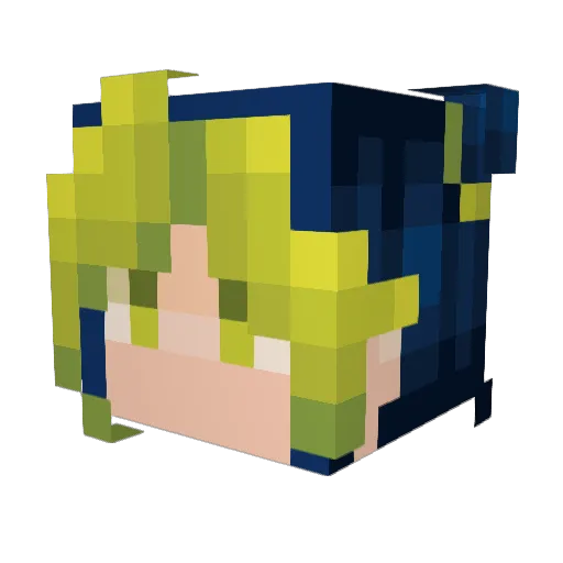 Wesdad Minecraft avatar head, 3D render
