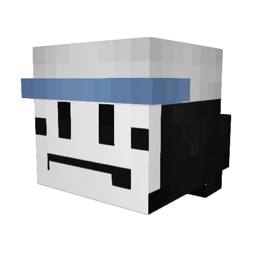 WeshQ Minecraft avatar head, 3D render