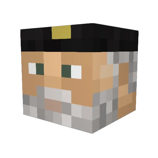 Wesiree Minecraft avatar head, 3D render