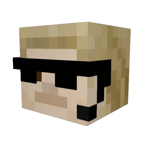 Weskor Minecraft avatar head, 3D render