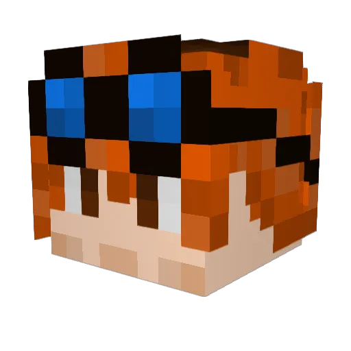 Weslax55 Minecraft avatar head, 3D render
