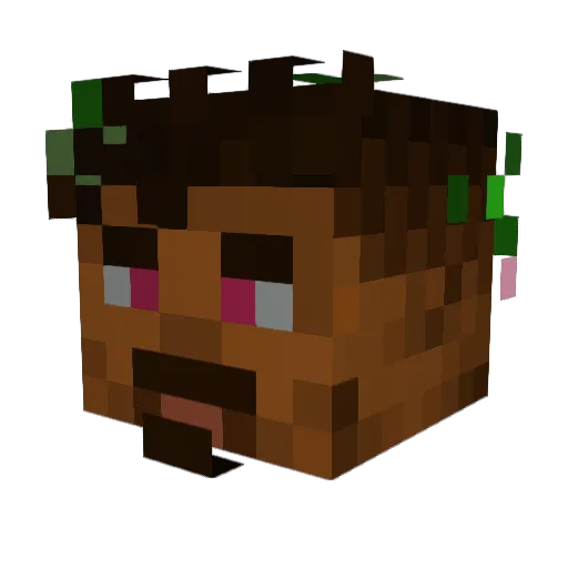 WesleiCheat Minecraft avatar head, 3D render