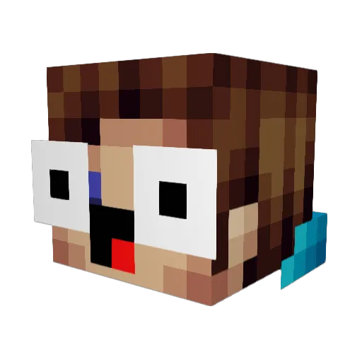 Wesley_010 Minecraft avatar head, 3D render
