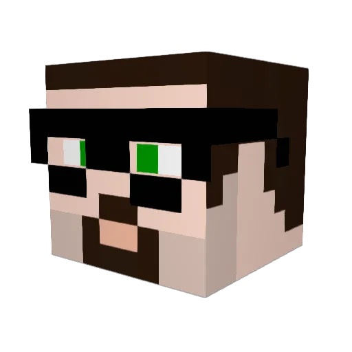 Wesley_Cole Minecraft avatar head, 3D render
