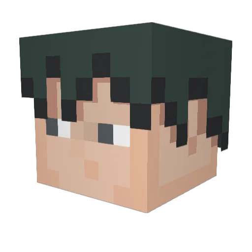 Wesleylam Minecraft avatar head, 3D render