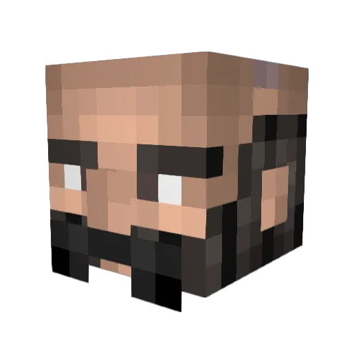 Wesleylauwer Minecraft avatar head, 3D render