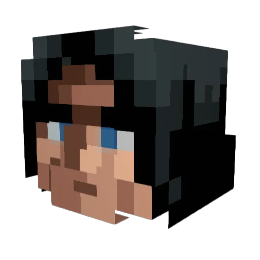 Weslion Minecraft avatar head, 3D render