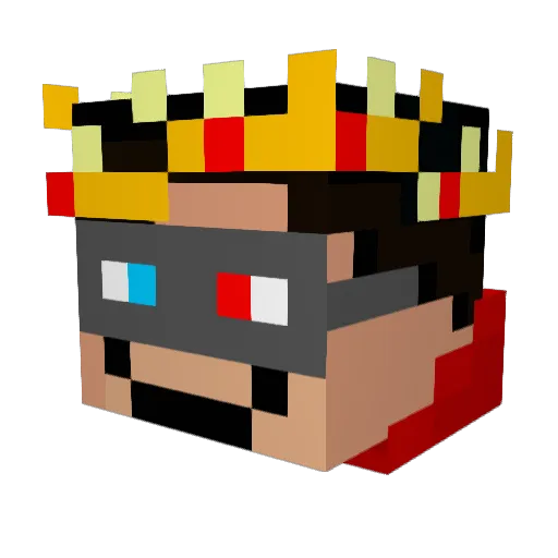 Wesmack Minecraft avatar head, 3D render