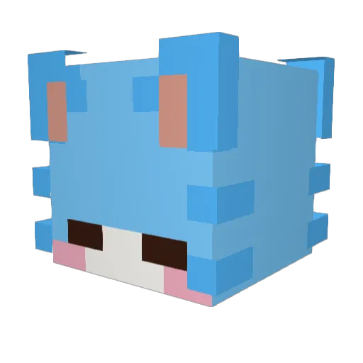 Wesn1x Minecraft avatar head, 3D render