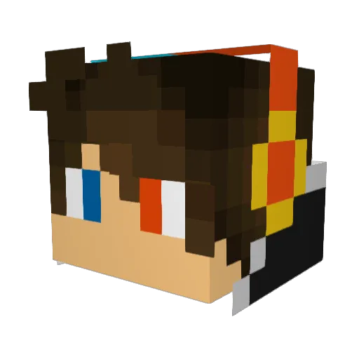 Wesoluutki Minecraft avatar head, 3D render