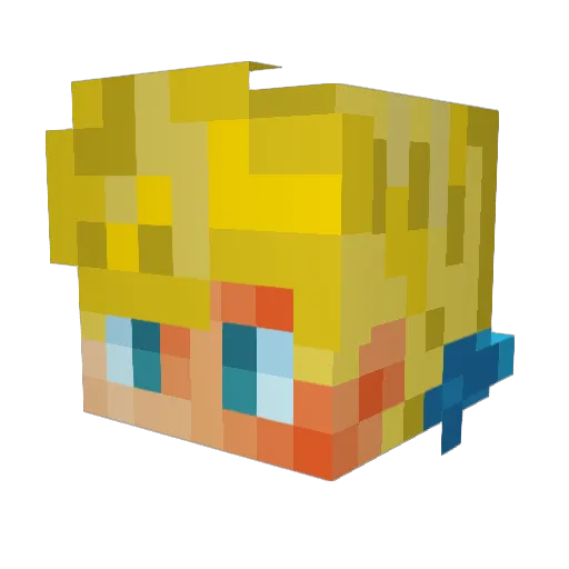 Wessel_0211 Minecraft avatar head, 3D render