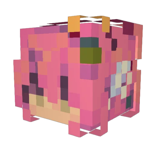 Wesselek Minecraft avatar head, 3D render