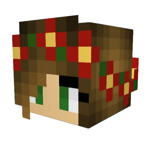 WessicaJillard Minecraft avatar head, 3D render