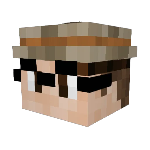 WestGames6 Minecraft avatar head, 3D render