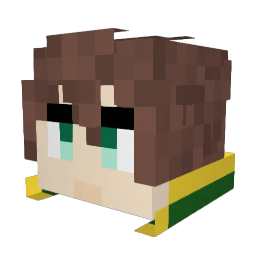 WestSAMCASH Minecraft avatar head, 3D render
