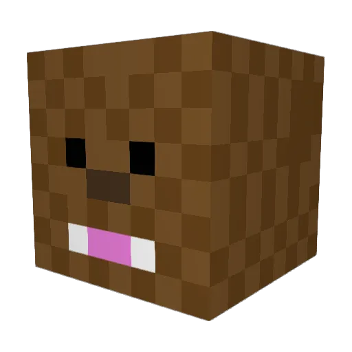 WestVA Minecraft avatar head, 3D render