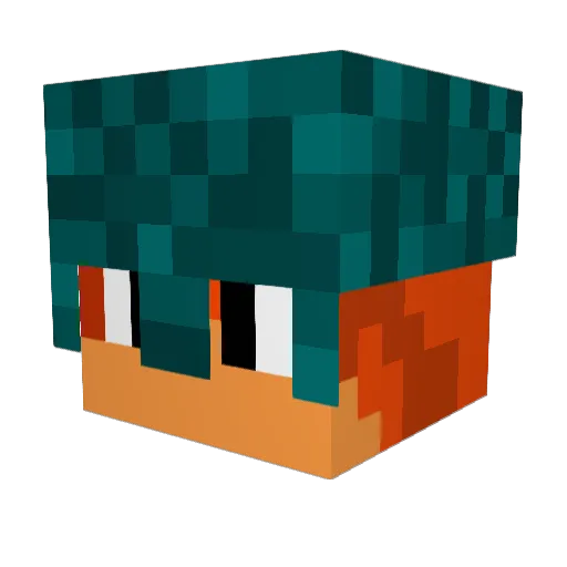 West_Phoenix Minecraft avatar head, 3D render