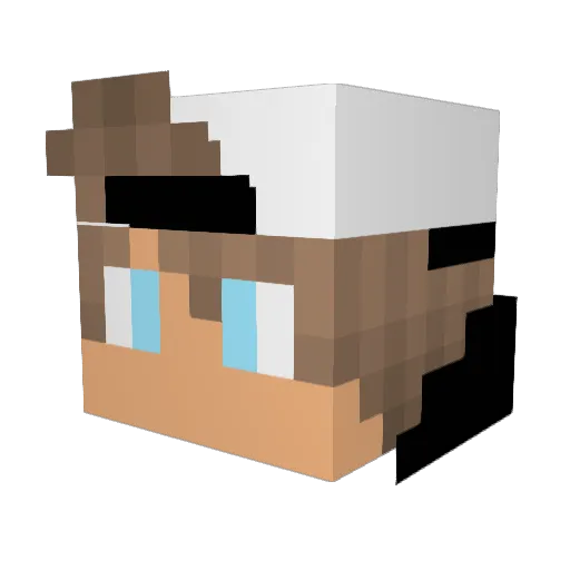 Westbear Minecraft avatar head, 3D render
