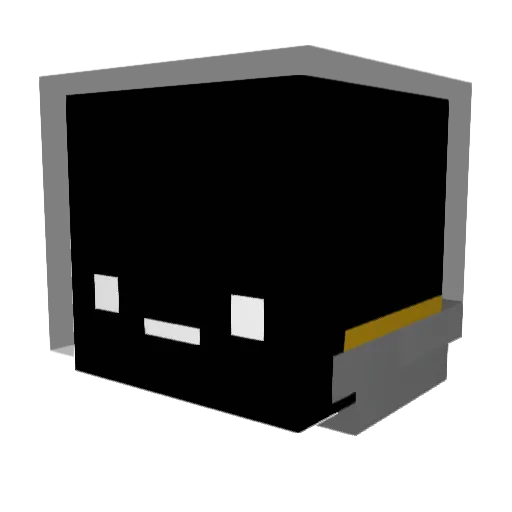 Westbot Minecraft avatar head, 3D render