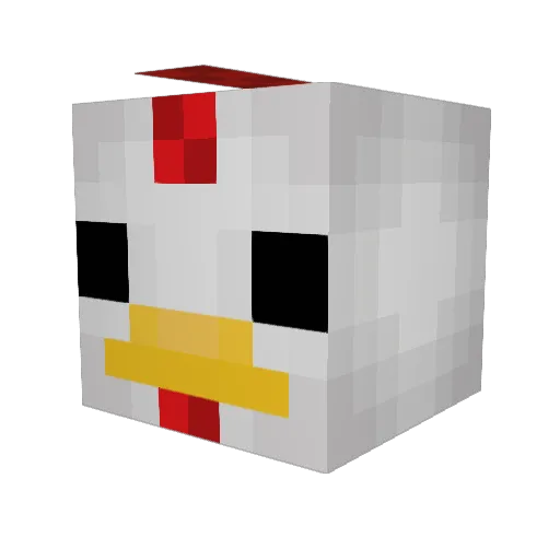 Westc Minecraft avatar head, 3D render