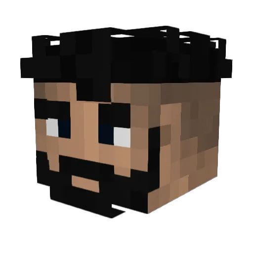 Westdeutschland Minecraft avatar head, 3D render
