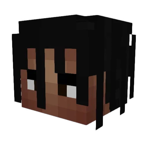 Western2K Minecraft avatar head, 3D render