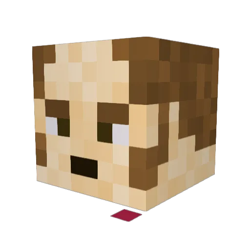 WesternSpork Minecraft avatar head, 3D render