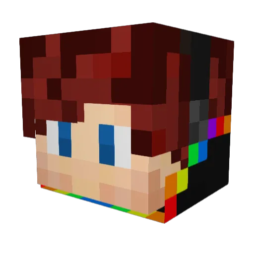 Westhecat Minecraft avatar head, 3D render