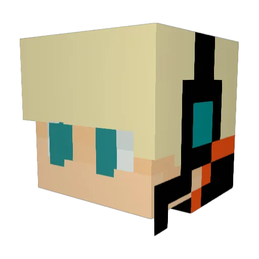 Westly12 Minecraft avatar head, 3D render
