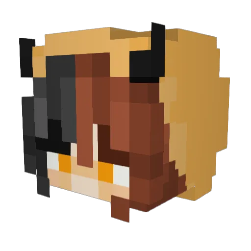 Westologist Minecraft avatar head, 3D render