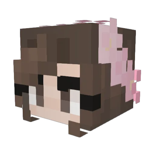 Westrah Minecraft avatar head, 3D render
