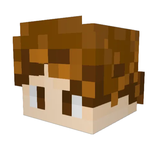 Westtide_ Minecraft avatar head, 3D render