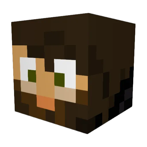 Westus Minecraft avatar head, 3D render