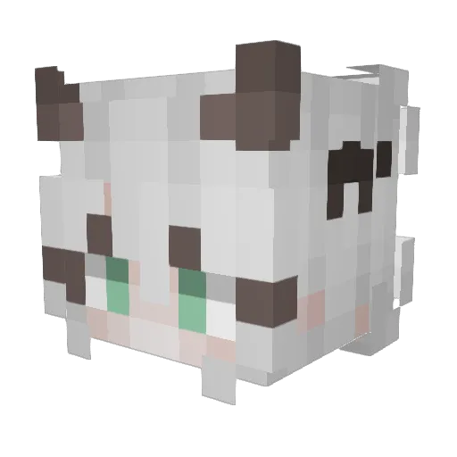 Westxn Minecraft avatar head, 3D render
