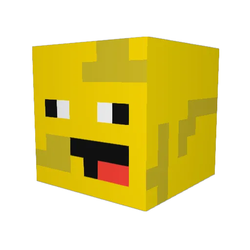 WetCheese22 Minecraft avatar head, 3D render