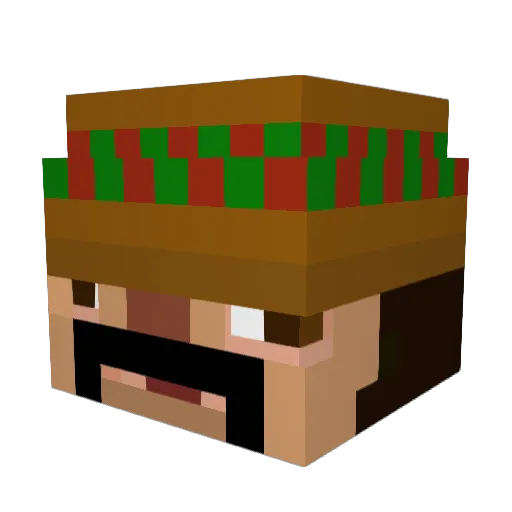WetCroissant826 Minecraft avatar head, 3D render