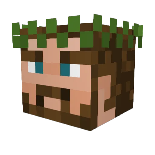 WetForJesus Minecraft avatar head, 3D render