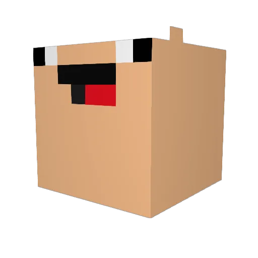 WetInkBlot Minecraft avatar head, 3D render