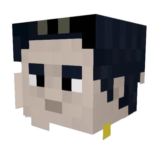 WetMega Minecraft avatar head, 3D render