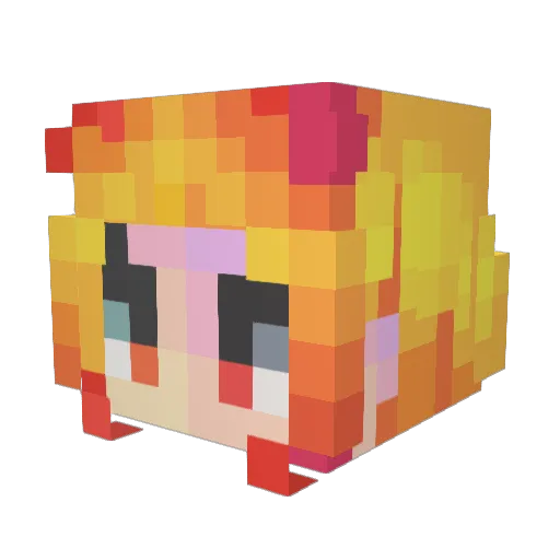 WetNoodle11 Minecraft avatar head, 3D render