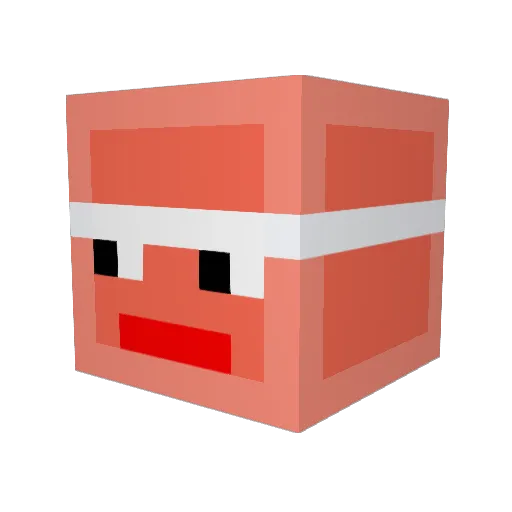 WetTots Minecraft avatar head, 3D render