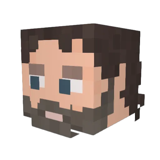 Wetbrown Minecraft avatar head, 3D render