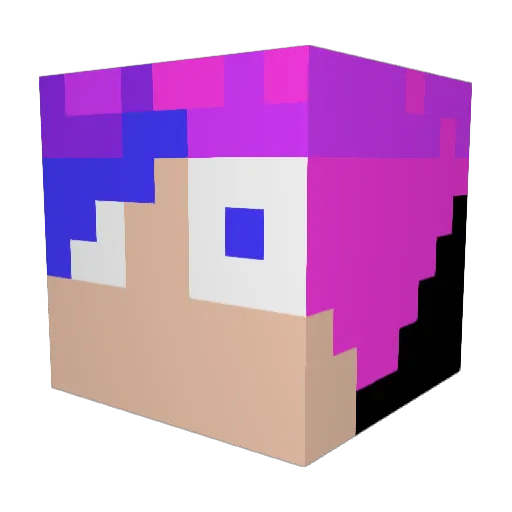 Weto5689 Minecraft avatar head, 3D render