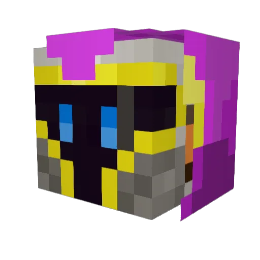 Wexizon Minecraft avatar head, 3D render