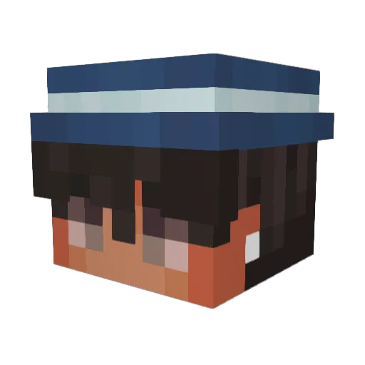 Wexoui Minecraft avatar head, 3D render