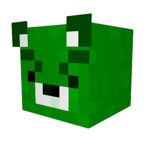 Wext Minecraft avatar head, 3D render