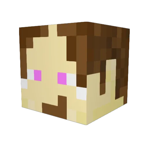 WeyRay01 Minecraft avatar head, 3D render