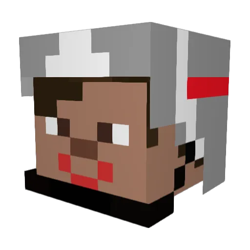 WeyZux Minecraft avatar head, 3D render