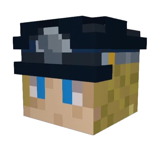 WeydeRR Minecraft avatar head, 3D render